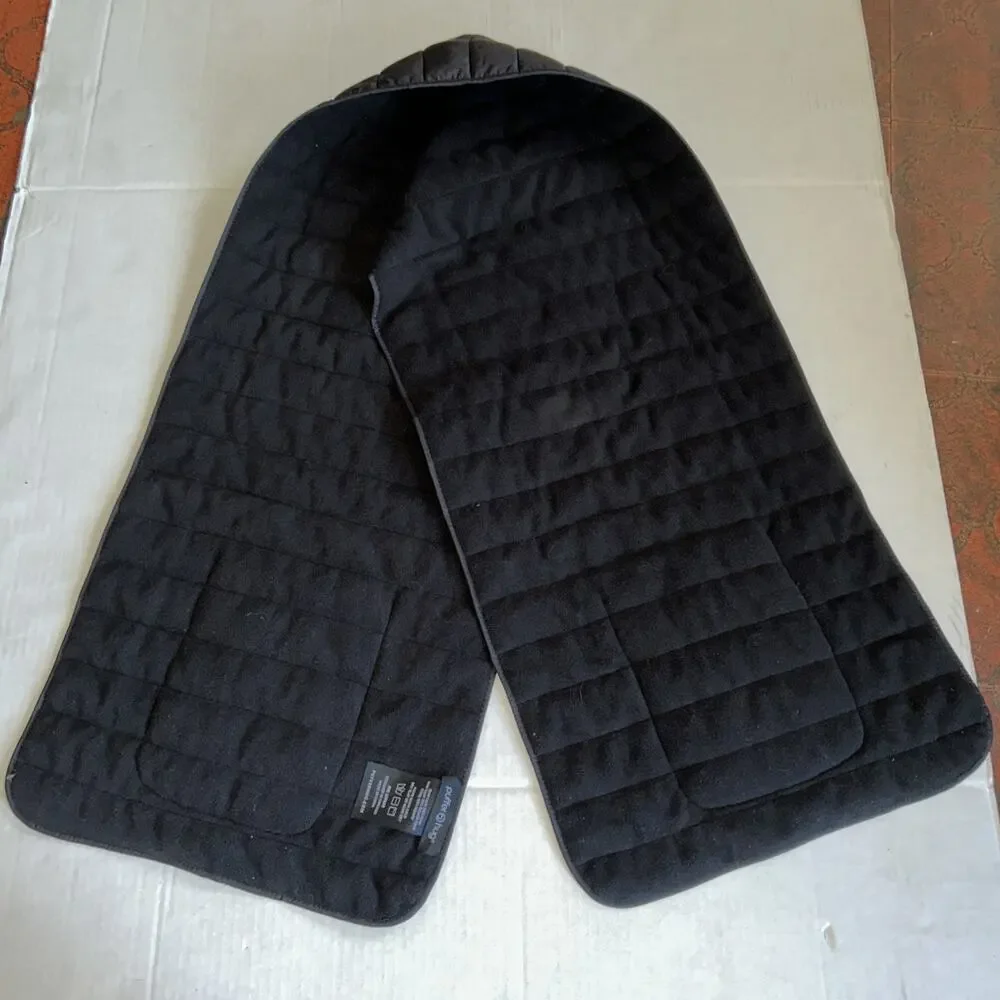 Puffer Hug Black Puffer Scarf One Size Unisex Warm Winter Wear 68inches